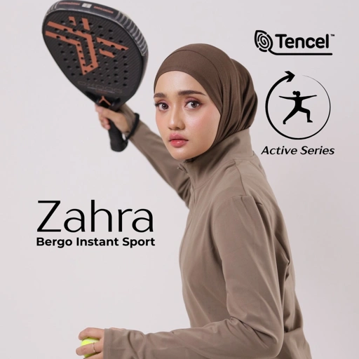 Image of Raina Signature - Zahra Bergo Instant Tali Tencel Sport Daily Casual