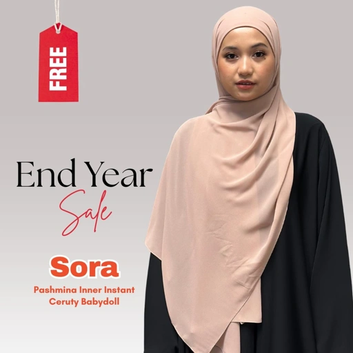 Image of Raina Signature - Sora Pashmina Inner Instant Ceruty Babydoll