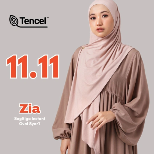 Image of Raina Signature - Zia TENCEL Segitiga Instant Oval Syar'i