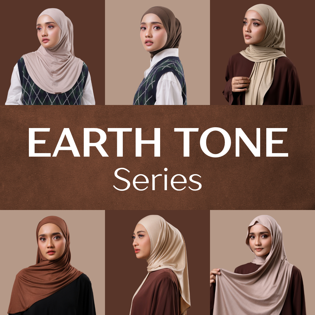 HIJAB INSTANT TENCEL WARNA EARTH TONE