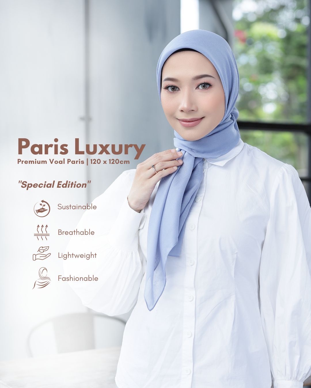 180K GET 3 PCS Paris Luxury Segiempat Voal Paris