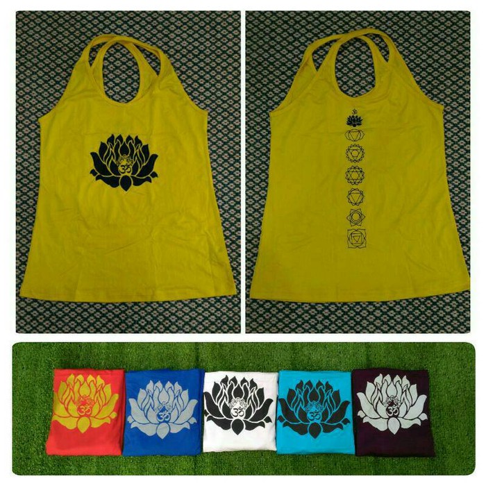Baju Yoga / Kaos Senam Yoga / Top Silang Lotus / Kaos Senam Wanita / Kaos Olahraga Murah / Baju Zumba
