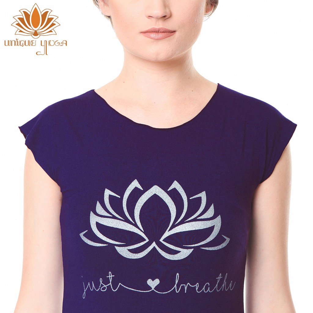 Baju Senam Yoga / Kaos Yoga / Tshirt Lotus Just Breath / Kaos Yoga / Baju Yoga Murah / Baju Olahraga