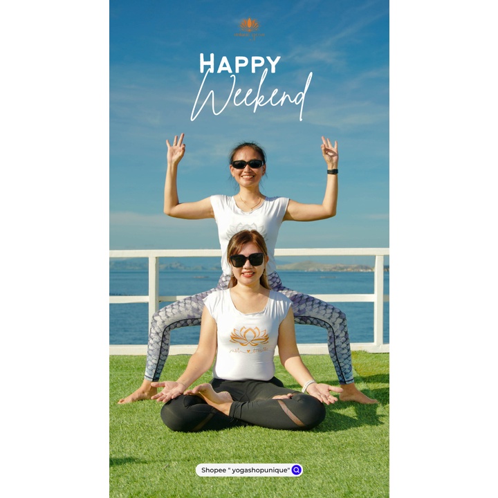 Baju Yoga / T-shirt Just Breath Unique Yoga / Jual Pakaian Yoga Wanita Termurah Jakarta / Celana Legging Motif Mermaid