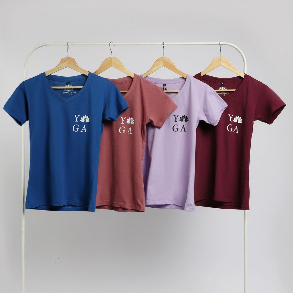 Tshirt Yoga V Neck Irish / Tshirt Wanita Murah / Baju Kaos Yoga Wanita V Neck Irish / Kaos Olahraga Senam Yoga Terbaru 