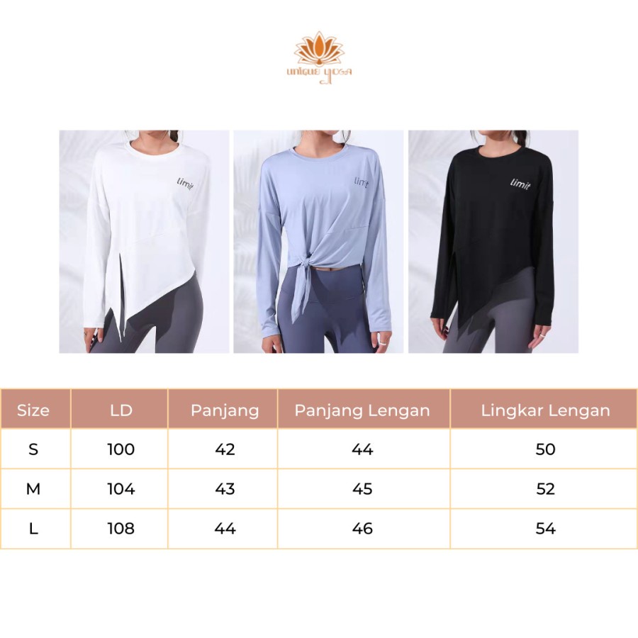 Kaos Lengan Panjang Olahraga Senam Yoga Running / Top Long Sleeve Vania / Top Yoga WT362 / Baju Olahraga Wanita / Baju Olahraga Wanita