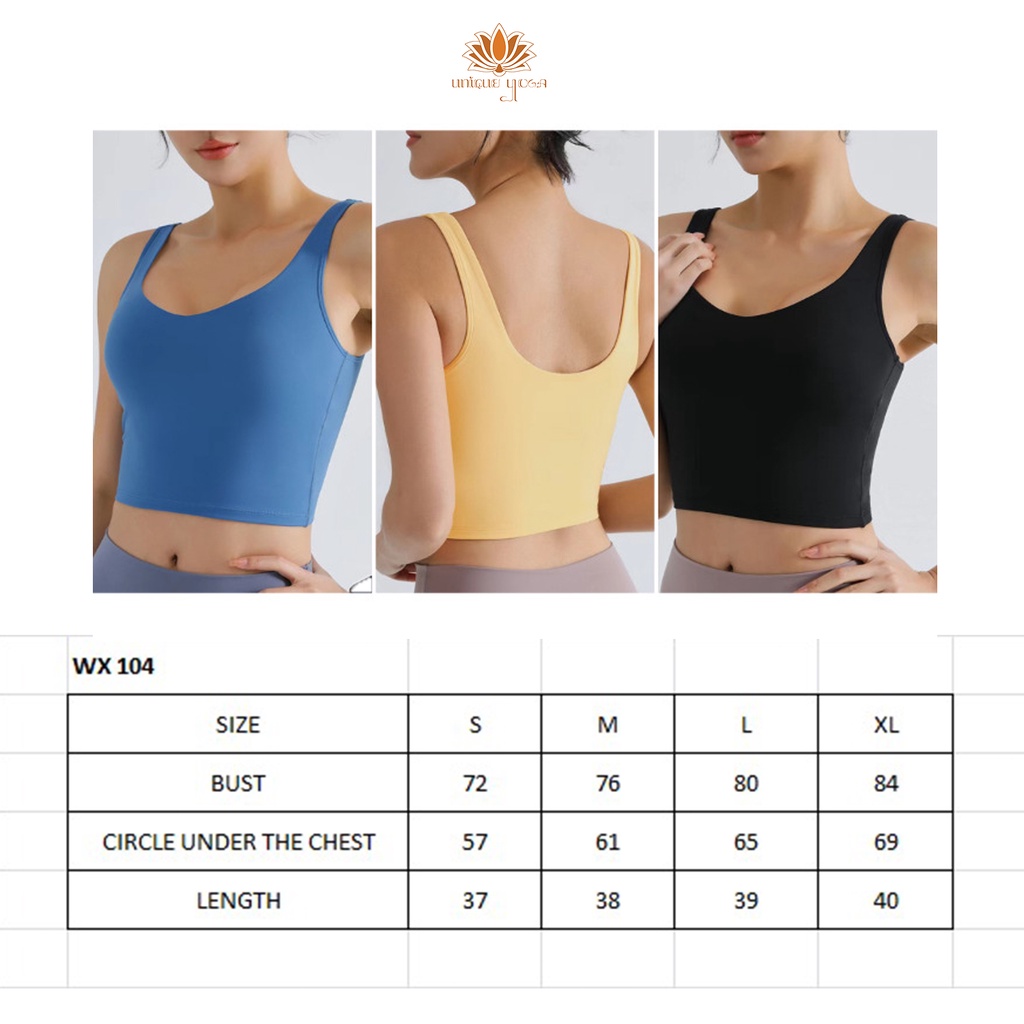 Bra Olarga Wanita / Tank Top Sport Bra Senam Yoga / Atasan Sport Wanita/ Bra Olahraga Yoga / Sport Bra VANIA Code WX 104