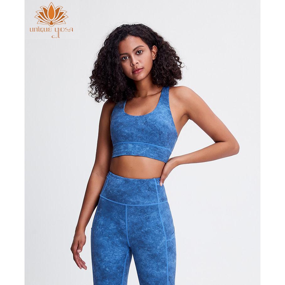 Sport Bra Senam Yoga Pilates / Bra Olahraga Vania Biru WX-Y057 / Atasan Senam Wanita / Sport Bra Murah / Sport Bra Wanita