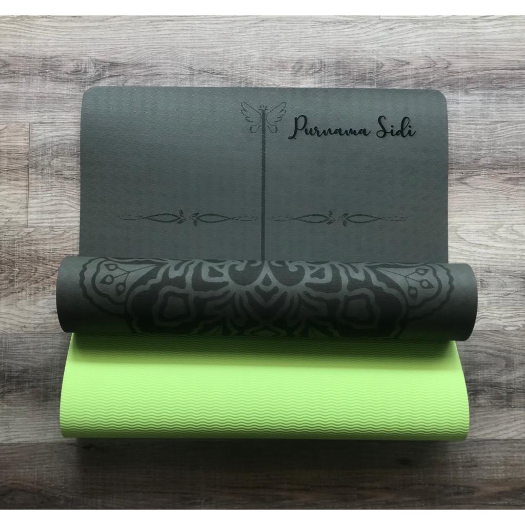 TPE Double Layer 6mm Motif Mandala / Yoga Mat TPE 6mm Mandala Eco Freindly / Yoga Mat TPE Mandala / Matras Yoga Murah