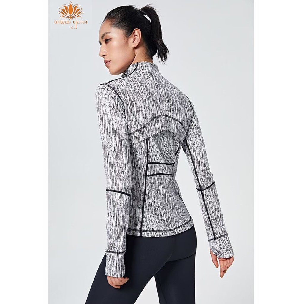 Jaket Body Fit Tangan Panjang untuk Senam Olahraga Yoga / Jacket Long Sleeve / Outerwear Long WT150