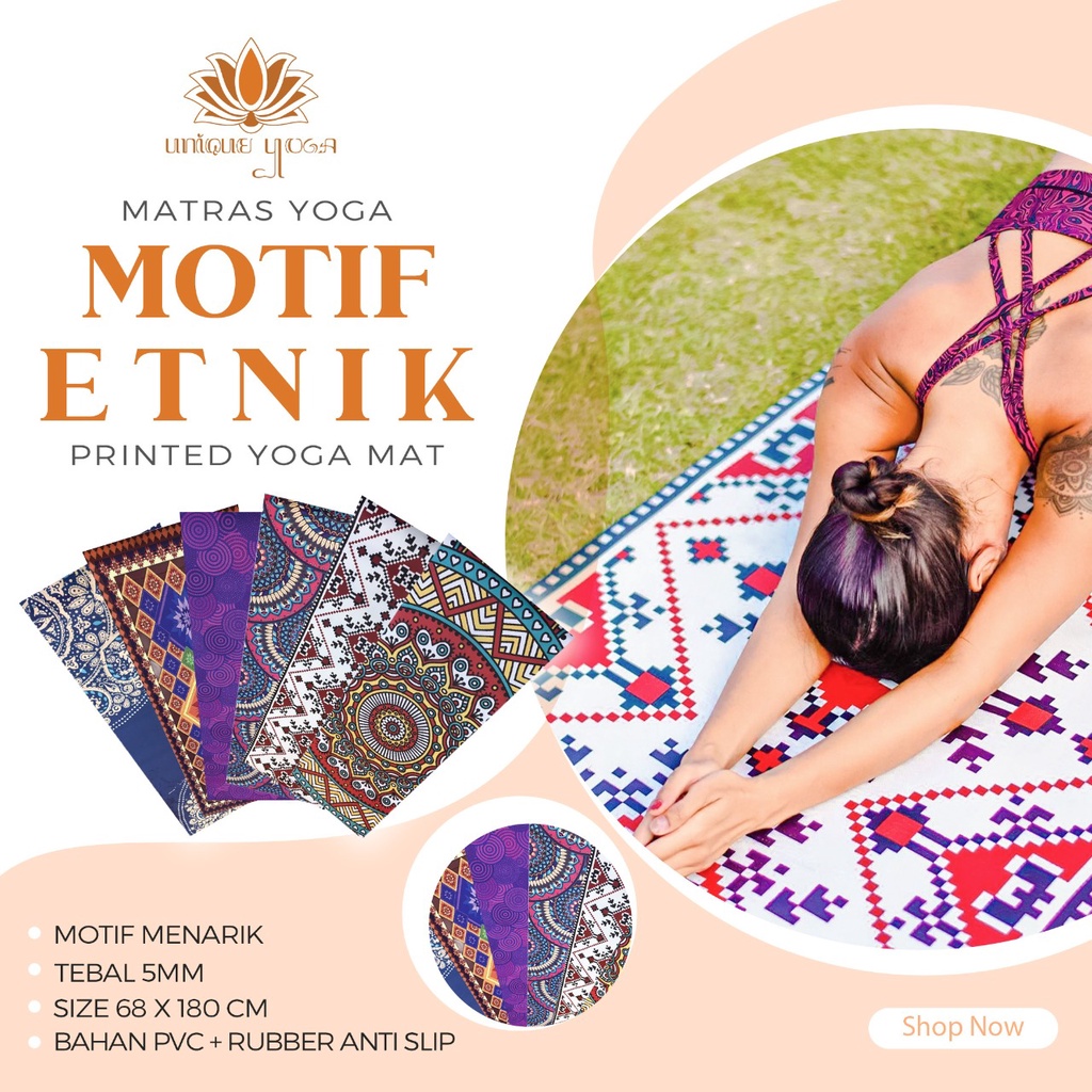 Alas Olahraga Murah / Yoga Mat 5mm Motif / Matras Senam Yoga Anak-anak / Karpet Yoga Mat Anti Slip / Matras Yoga Motif