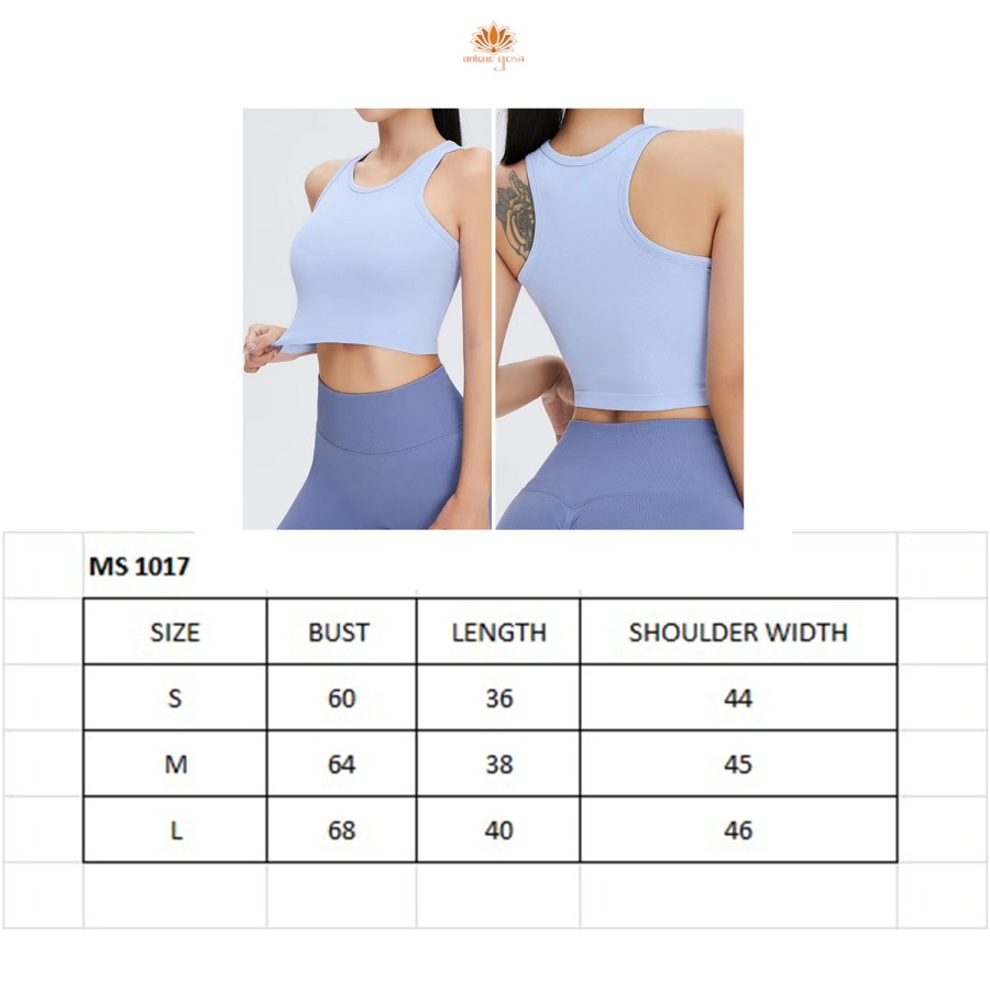 Baju Senam Yoga Tank Top Crop / Top Yoga Vania Crop MS 1017 / Atasan Olahraga Zumba Gym Fitness Yoga / Sport Bra Wanita