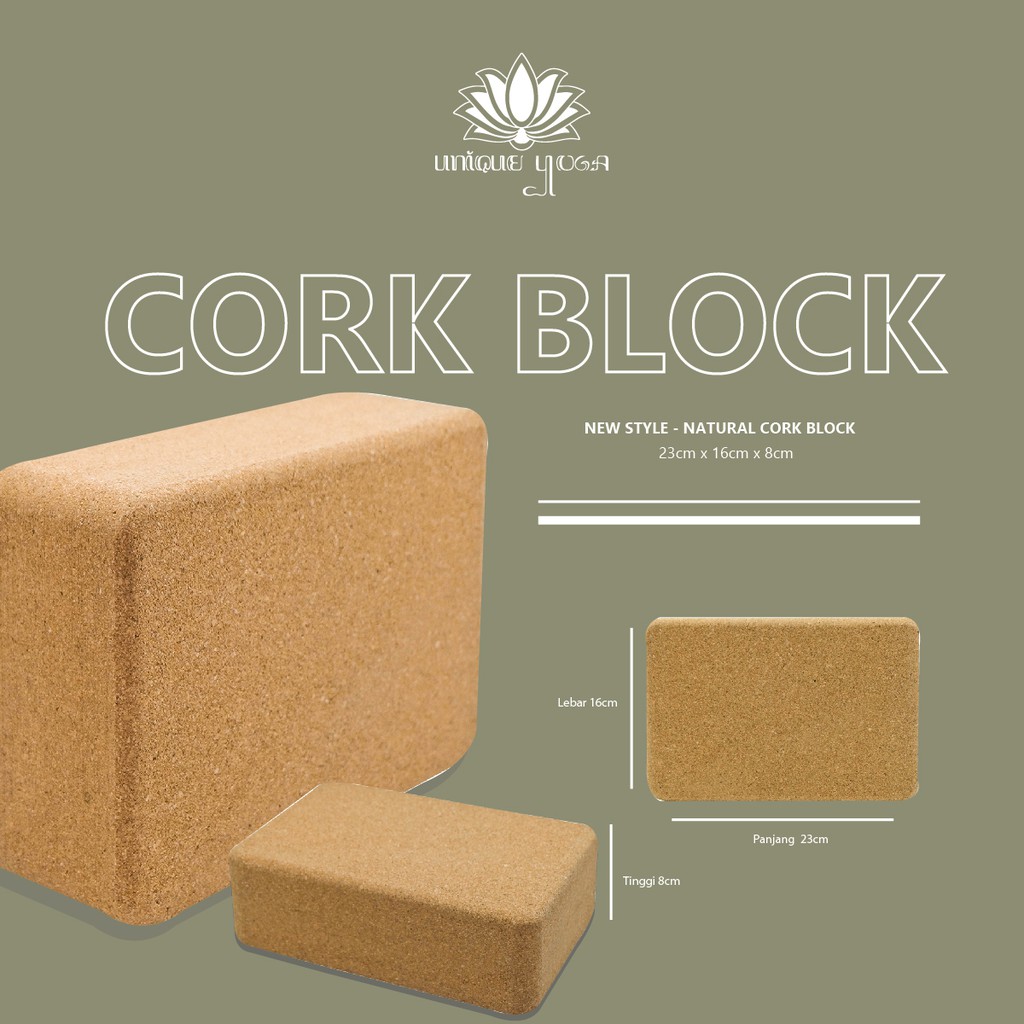Balok Yoga / Balok Senam Yoga / Balok Yoga Cork / Wooden Block Yoga / Yoga Block Murah / Cork Block