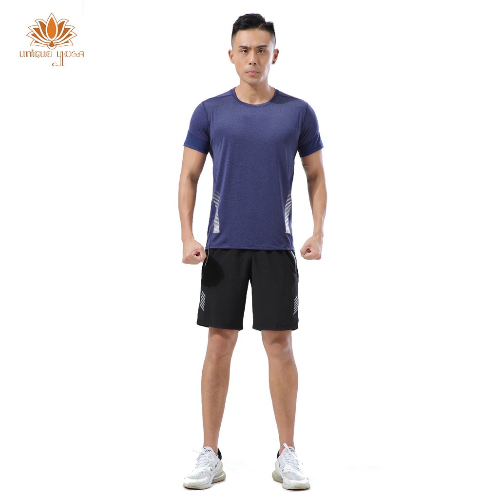 Kaos Olahraga Pria / Kaos Olahraga Cowok / Kaos Olahraga Sport Yoga Running Gym Pria Import Bahan Dry Fit 21001/ Baju Se