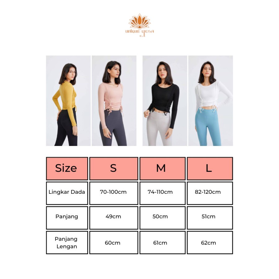Baju Yoga Vania Code F1684 / Kaos Olahraga Yoga Lengan Panjang Wanita Fitness Running Gym Pilates / Top Long Sleeve Yoga