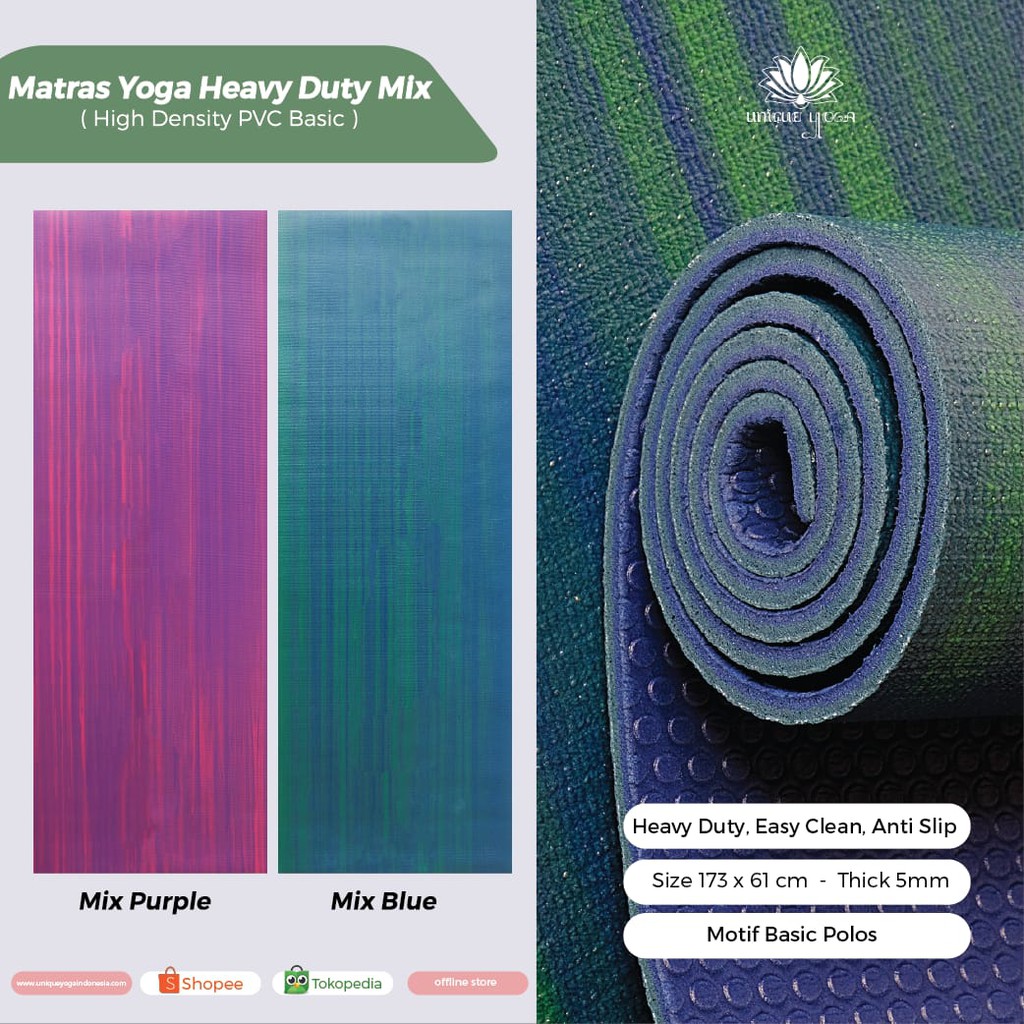 Matras Yoga Murah Motif Align / Matras Senam Yoga/ Matras Olahraga PVC HD Mix 5mm/ Matras Olahraga Gym Fitness