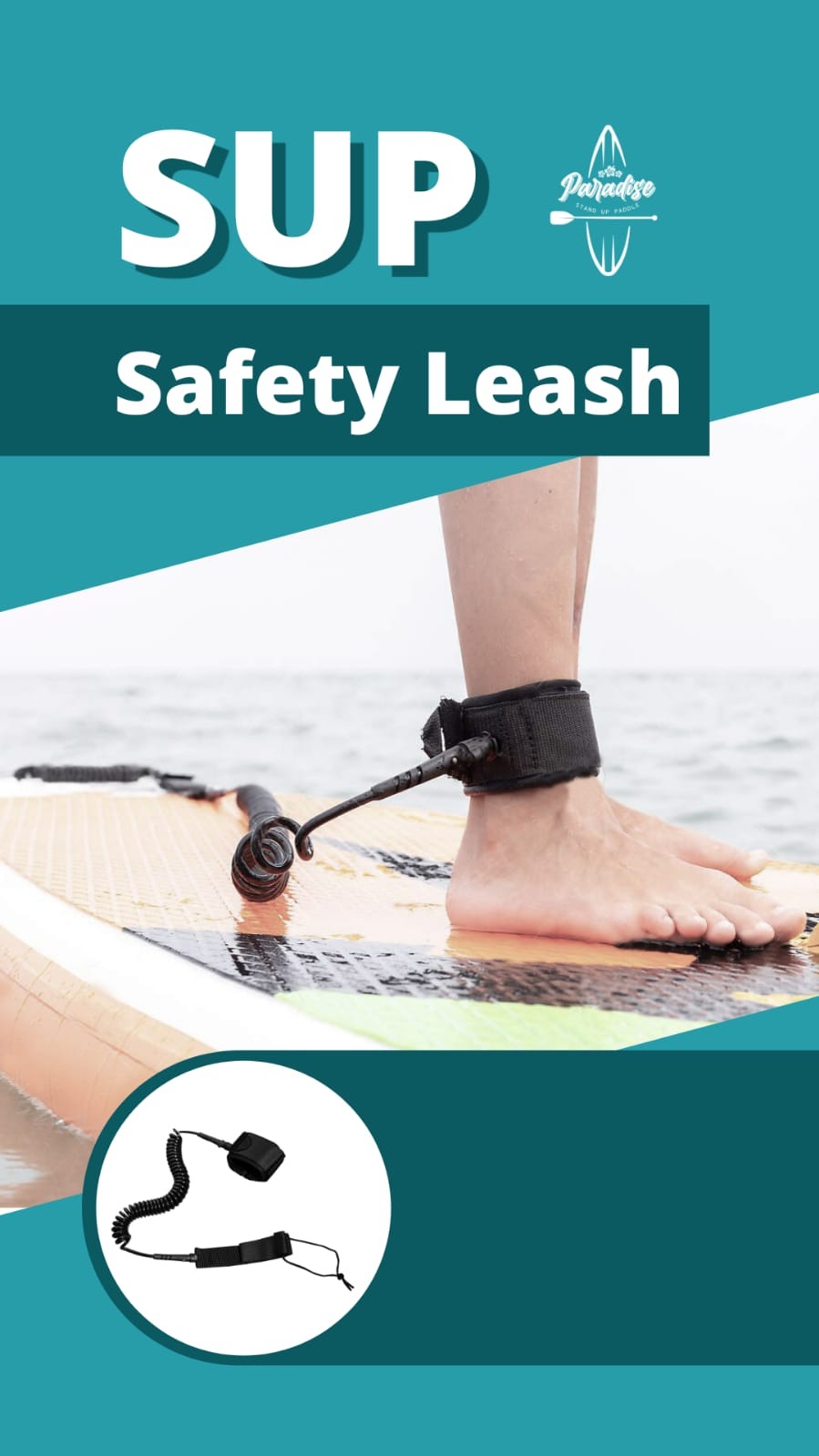Angkle Leash Stand Up Paddle / Surfboard Angkle Leash / Tali kaki Paddle