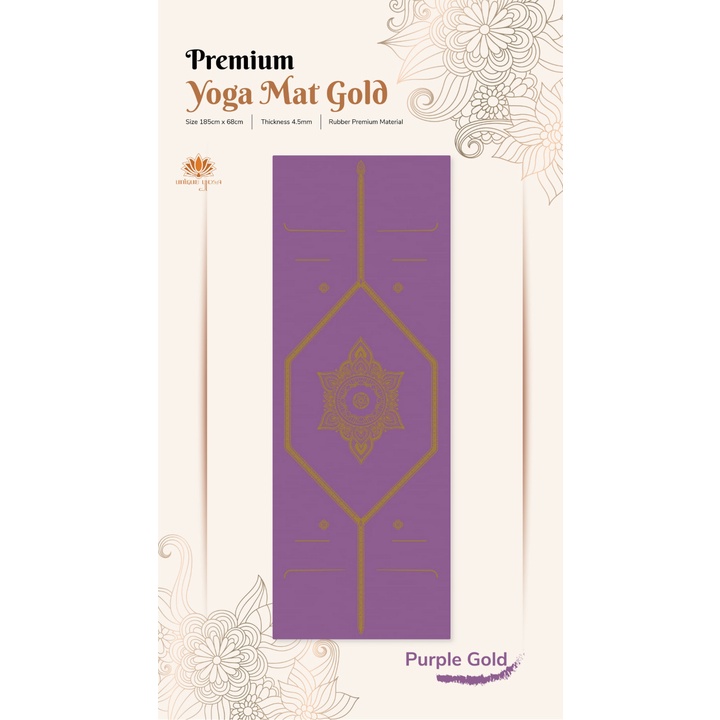 Yoga Mat Premium Anti Slip / Yoga Mat Premium Emas / Yoga Mat Premium Gold / Matras Yoga Premium Motif 
