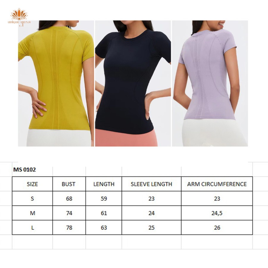 Baju Kaos Olahraga Senam Yoga Bodycon Body Fit / Top Wanita Murah / Kaos Olahraga Wanita / Baju Gym Wanita / Top Yoga Vania MS0102