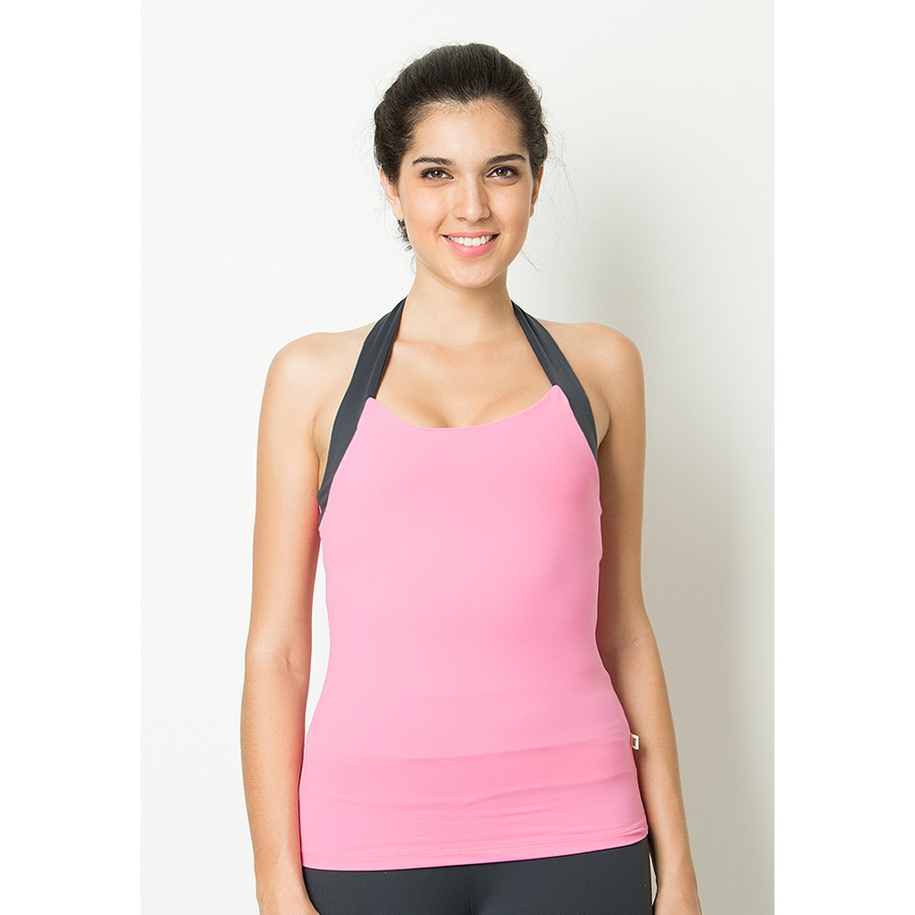 Baju Yoga Pink List Abu / Baju Senam Fitness / Baju Olahraga Yoga / Baju Senam Murah DL 96046