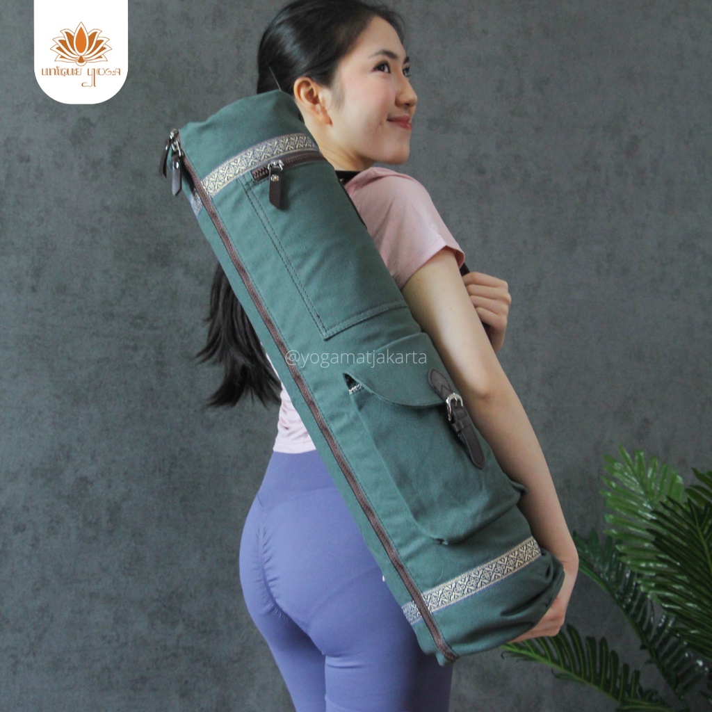 Jiva Yoga Bag / Jiva Tas Yoga Motif / Tas Matras / Tas Yoga Motif Material Kanvas / Tas Yoga Murah / Tas Yoga Motif