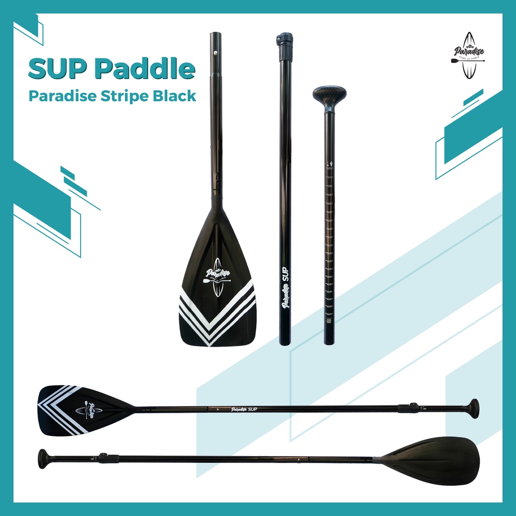 Paradise SUP Paddle / Paradise Stripe Black Paddle / Dayung Perahu / Dayung Perahu Karet / Dayung Paddle Board