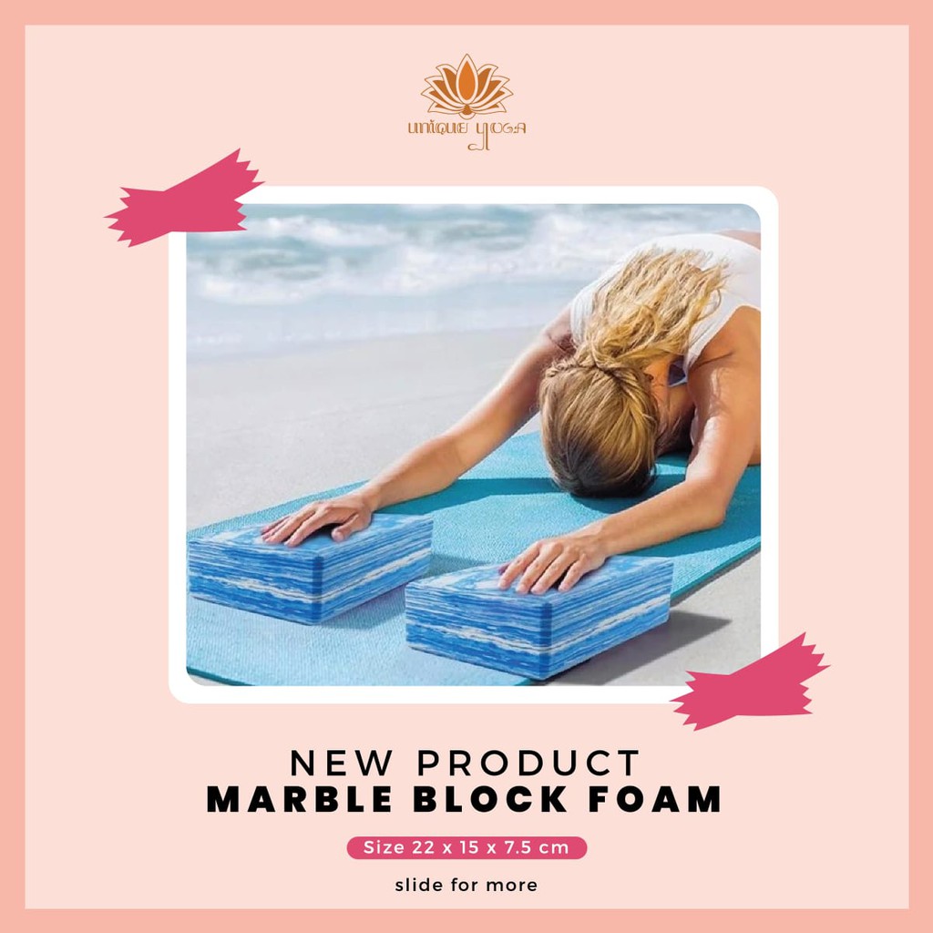 Yoga Brick / Yoga Block Foam Marble / Balok Yoga Murah / Yoga Block Foam Marble / Balok Yoga Foam Murah 