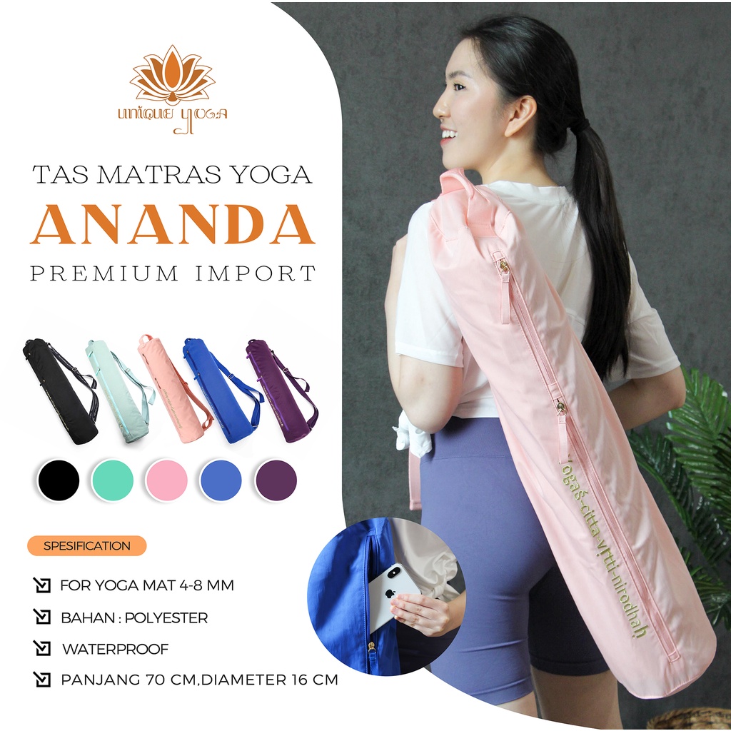Ananda Yoga Bag Mat / Tas Matras Yoga Premium / Tas Yoga Premium Mat / Tas Yoga Waterproof / Tas Yoga Polos / Tas Yoga