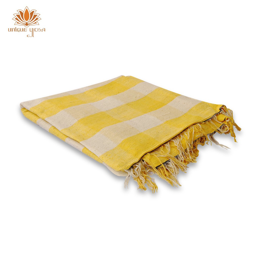 Blanket Yoga Tenun / Blanket Kotak-kotak / Selimut Yoga Handmade / Blanket Yoga Murah / Yoga Blanket Tenun Tebal
