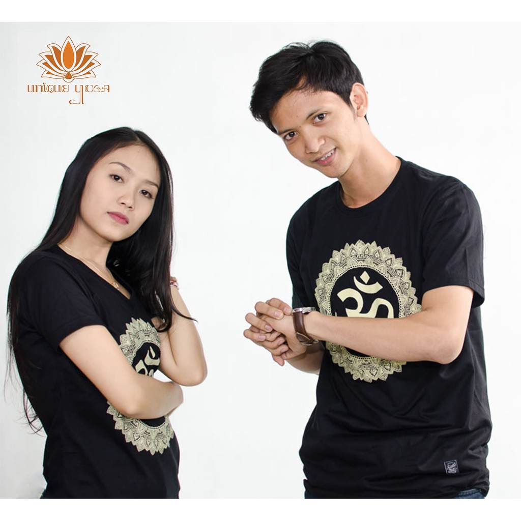Baju Yoga / Tshirt Yoga Sindu Vneck Ohm Besar / Kaos Olahraga Senam Yoga Murah