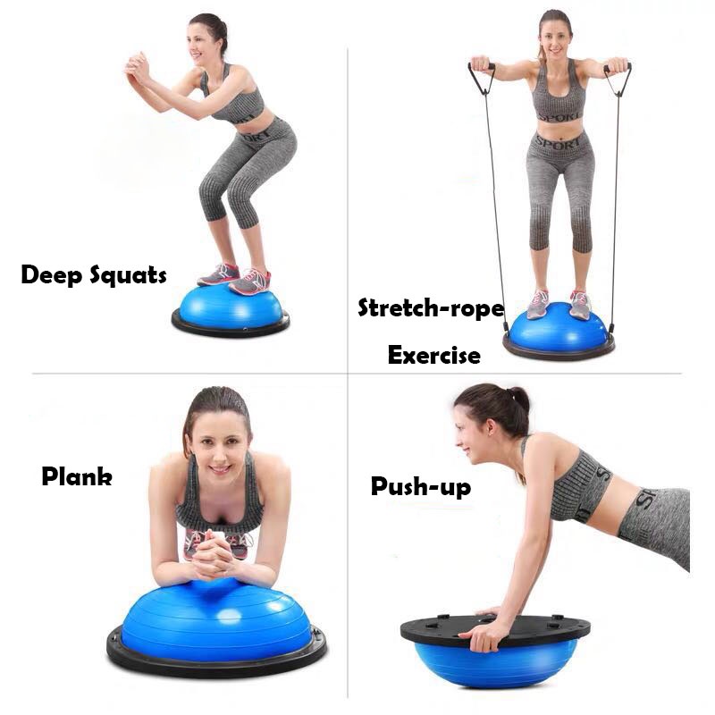 Balance Step Bosu Ball / Bosu Ball Balance Bola Yoga / Balace Dome / Bola Pilates / Bosu Ball Murah / Bosu Ukuran Kecil