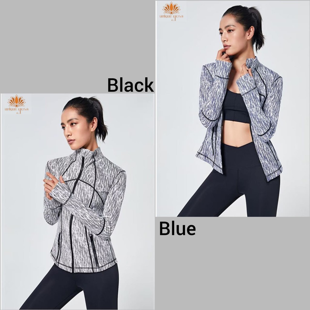 Jaket Body Fit Tangan Panjang untuk Senam Olahraga Yoga / Jacket Long Sleeve / Outerwear Long WT150