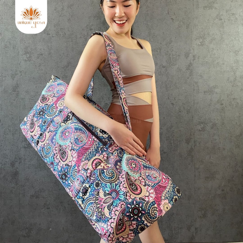 Tas Yoga / Cakra Yoga Bag / Tas Yoga Chakra Motif / Chakra Yoga Bag Motif / Tas Yoga Ukuran Besar / Tas Matras Yoga