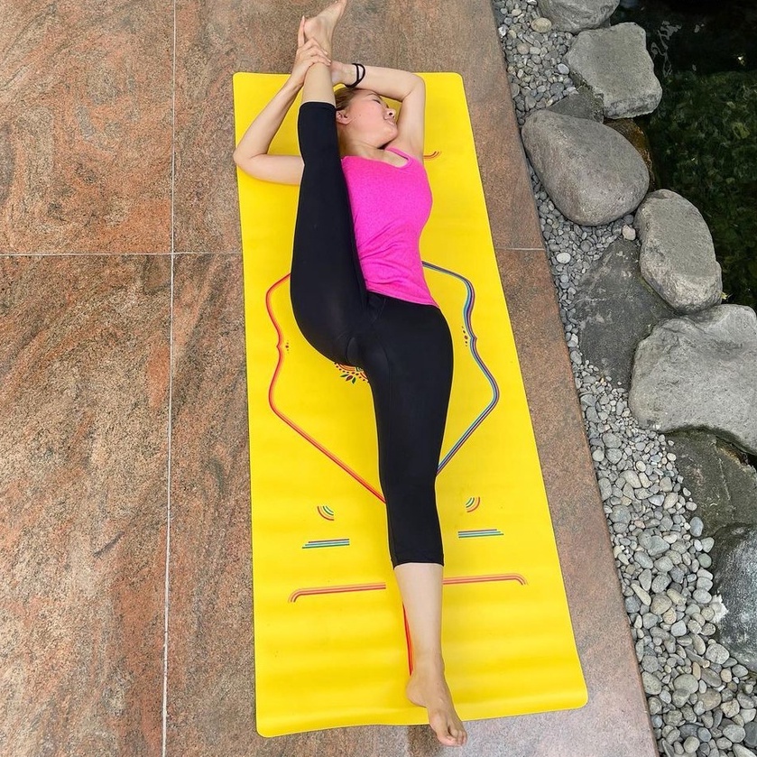 Yoga Mat Premium 4,5mm / Yoga Mat Rubber / Karpet Yoga Mat Premium Mat / Matras Yoga Motif / Premium Yoga Mat Harmony