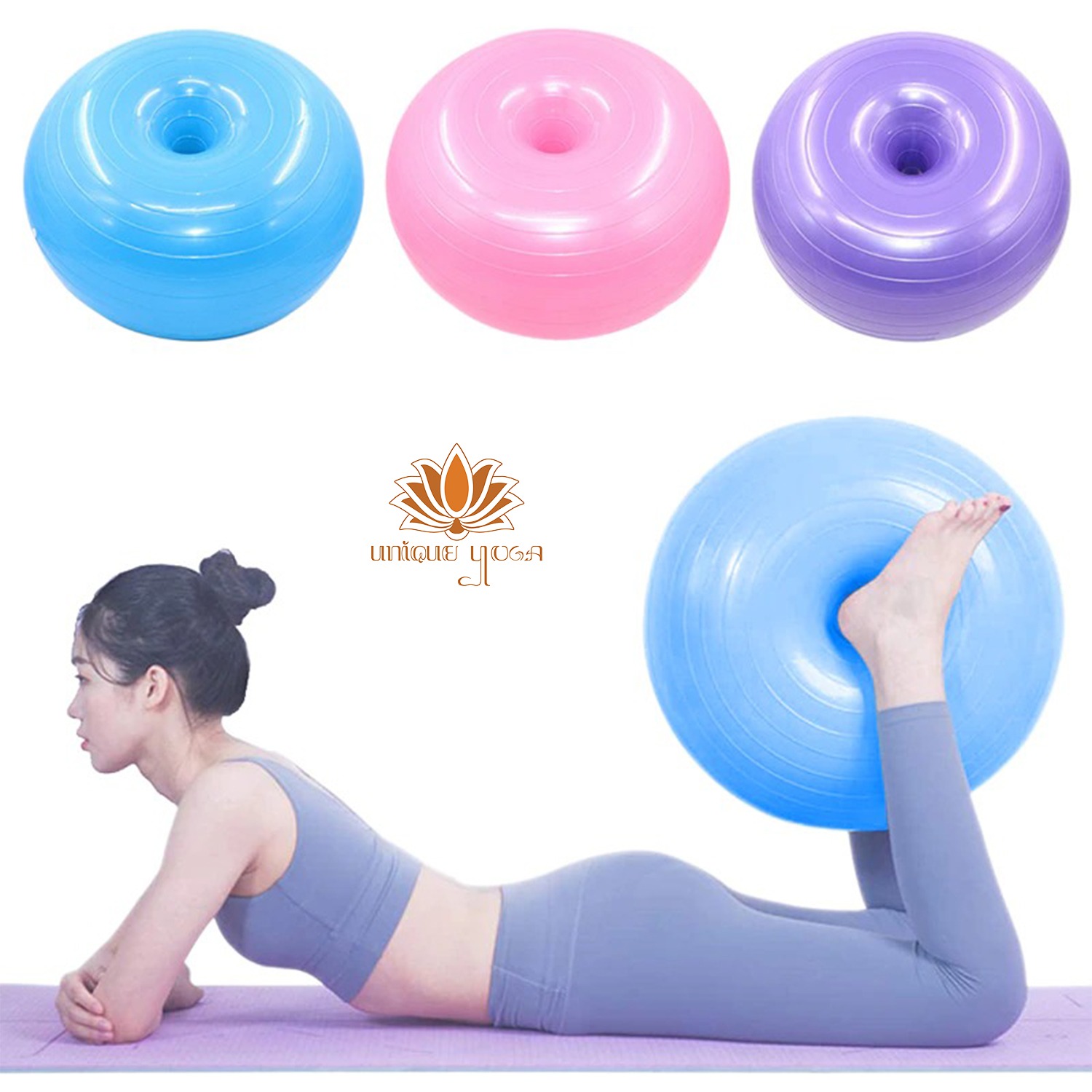 Gym Ball / Bola Donat Pilates / Bola Donat Yoga / Bola Yoga Pilates Gym Fitness / Yoga Ball Murah / Gym Ball Donut