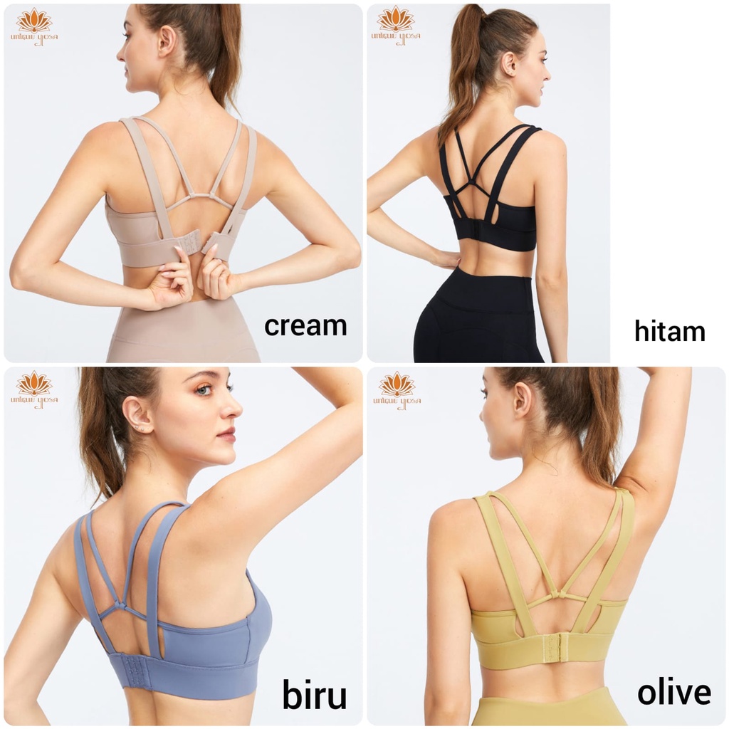 Sport Bra High Impact Dry Fit Senam Olahraga Yoga Fitness Running / Bra Yoga Terbaru WX 090 / Sport Bra High Quality