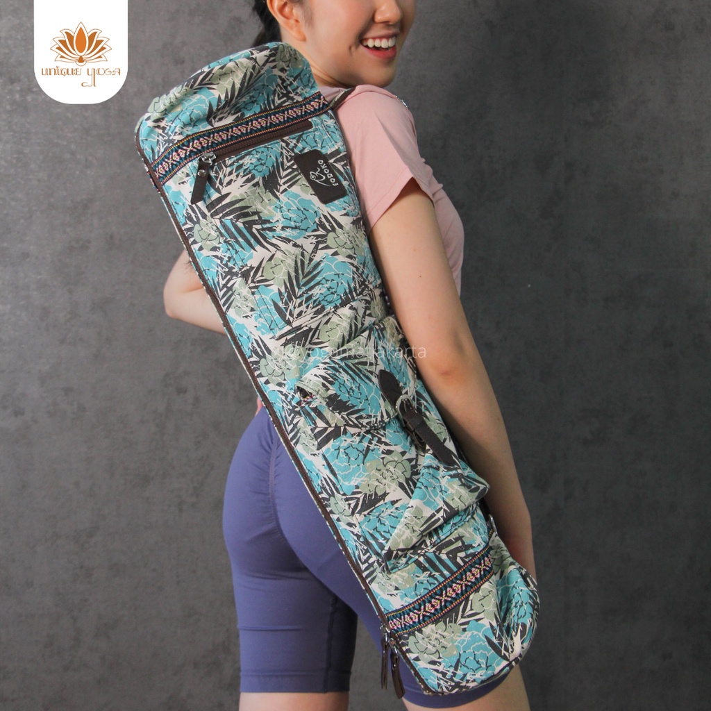 Jiva Yoga Bag / Jiva Tas Yoga Motif / Tas Matras / Tas Yoga Motif Material Kanvas / Tas Yoga Murah / Tas Yoga Motif