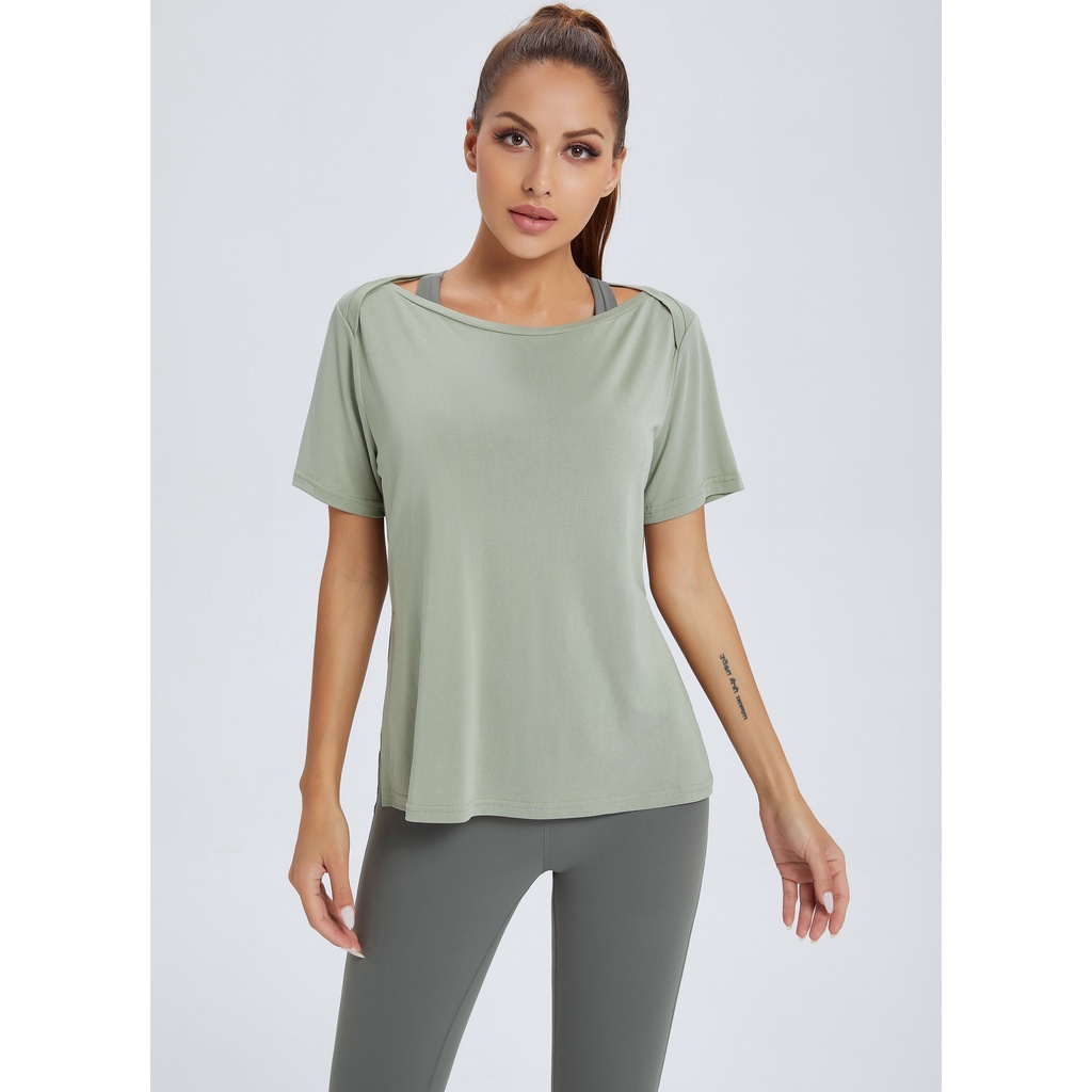 Baju Senam Yoga Gym Sport Wanita / Kaos Olahraga Vania /Baju Olahraga Wanita / Baju Olahraga Murah / Baju Yoga TM0030