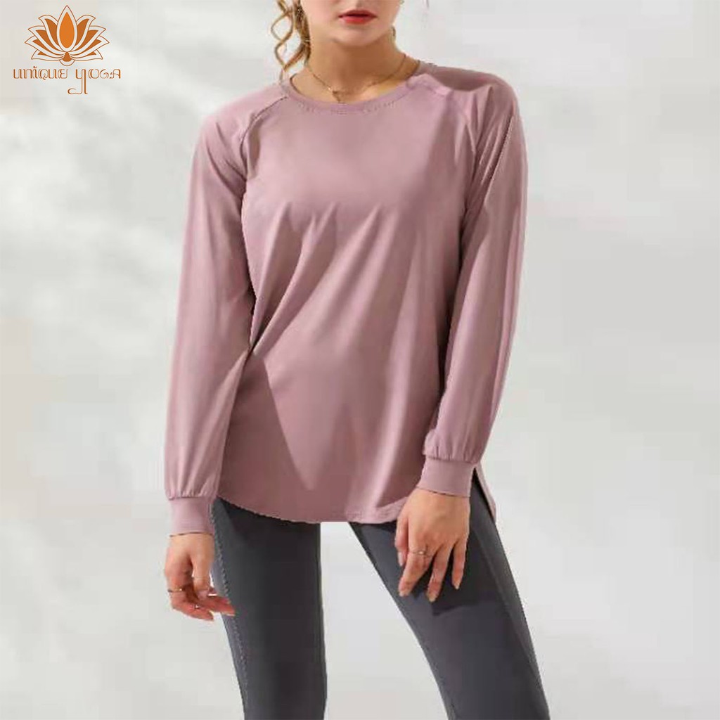 Baju Olahraga Senam Yoga Wanita Lengan Panjang Dry Fit WT317 /  Top Sport Woman Long Sleeve Terbaru