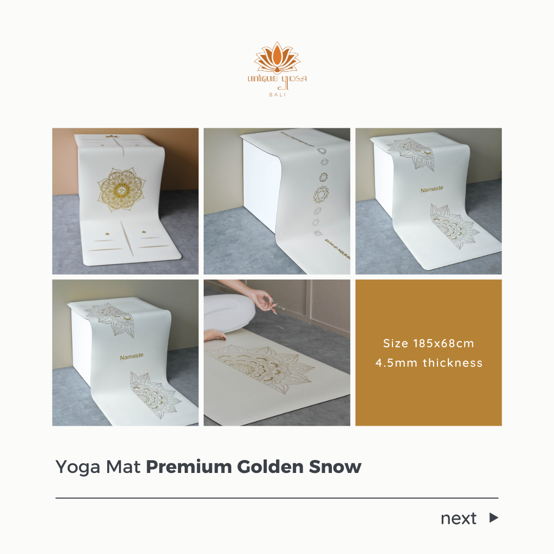 Yoga Mat Premium Golden Snow / Matras Yoga White Gold / Matras Yoga Rubber Premium Anti Slip 4,5mm