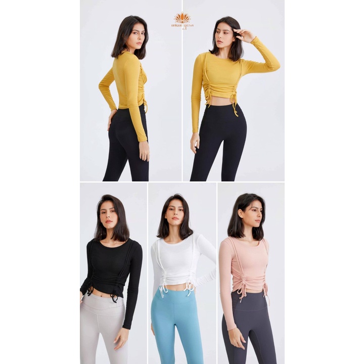 Baju Yoga Vania Code F1684 / Kaos Olahraga Yoga Lengan Panjang Wanita Fitness Running Gym Pilates / Top Long Sleeve Yoga