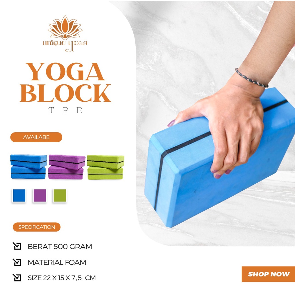 TPE Block / Balok Yoga TPE / Yoga Block Murah / Balok Yoga Rubber / TPE Block Yoga / Jual Balok Yoga 