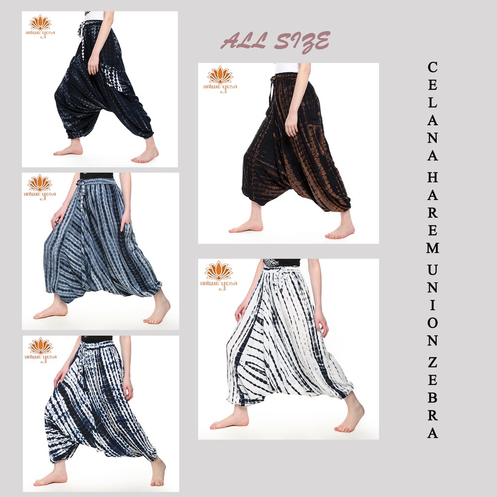 Celana Yoga / Celana Harem Motif Salur / Celana Yoga Motif / Celana Yoga Murah / Union Zebra Pants
