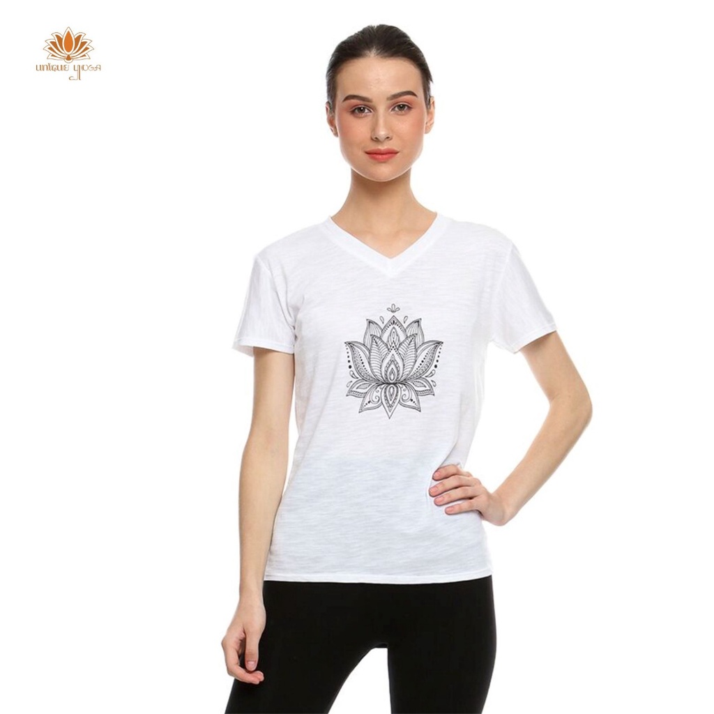 Top Christy / Baju Yoga Wanita / Kaos Yoga Wanita / Kaos Senam Top Leher V Christy / Baju Olahraga Fitness Termurah