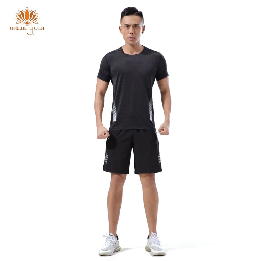 Kaos Olahraga Pria / Kaos Olahraga Cowok / Kaos Olahraga Sport Yoga Running Gym Pria Import Bahan Dry Fit 21001/ Baju Se