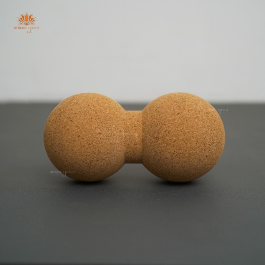 Cork Peanut Massage Ball / Massage Therapy Roller / Bola Therapy / Bola Therapy Yoga / Therapy Yoga Ball / Peanut Massage Ball / Double Ball Massage / Peanut Ball Exercises