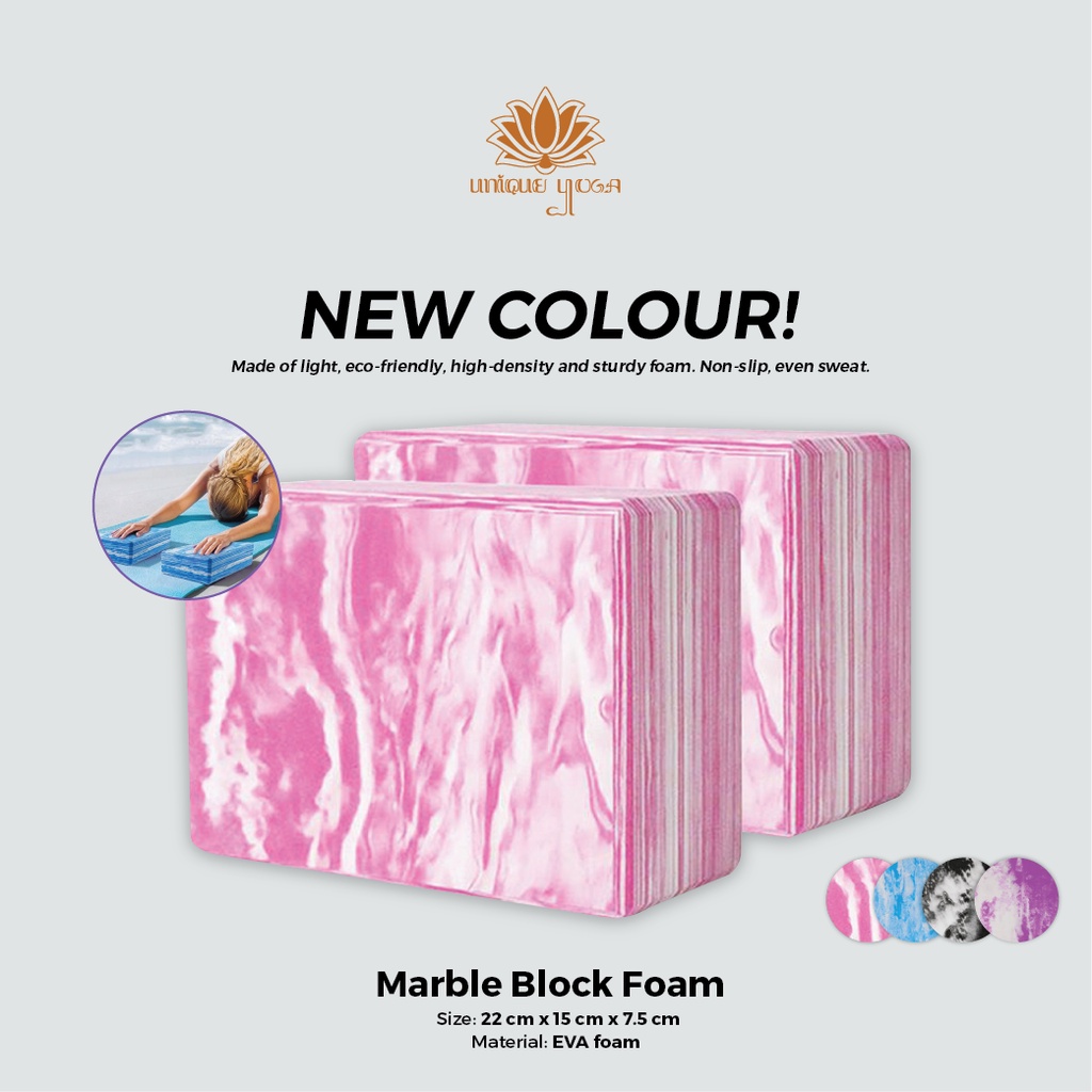Yoga Brick / Yoga Block Foam Marble / Balok Yoga Murah / Yoga Block Foam Marble / Balok Yoga Foam Murah 