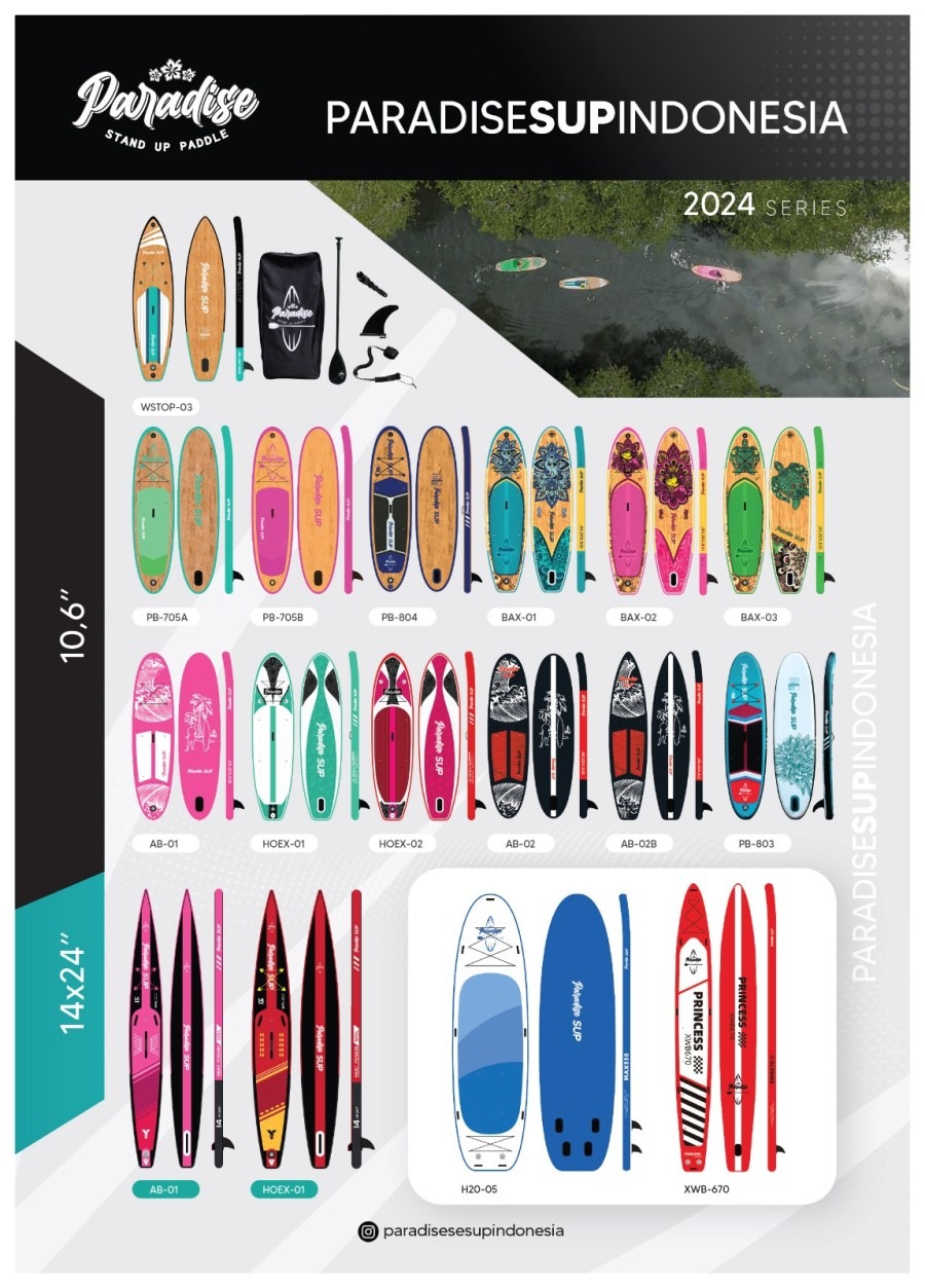 Paddle Board / Stand Up SUP Board Inflatable With SUP Accessory Carry Bag / Papan Paddle Portable Unique Bisa Dipompa