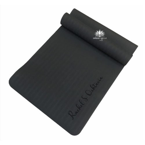 Matras Yoga / Matras Olahraga Yoga / TPE Mat Eco - Friendly Ungu - Hitam / Custom Nama Matras