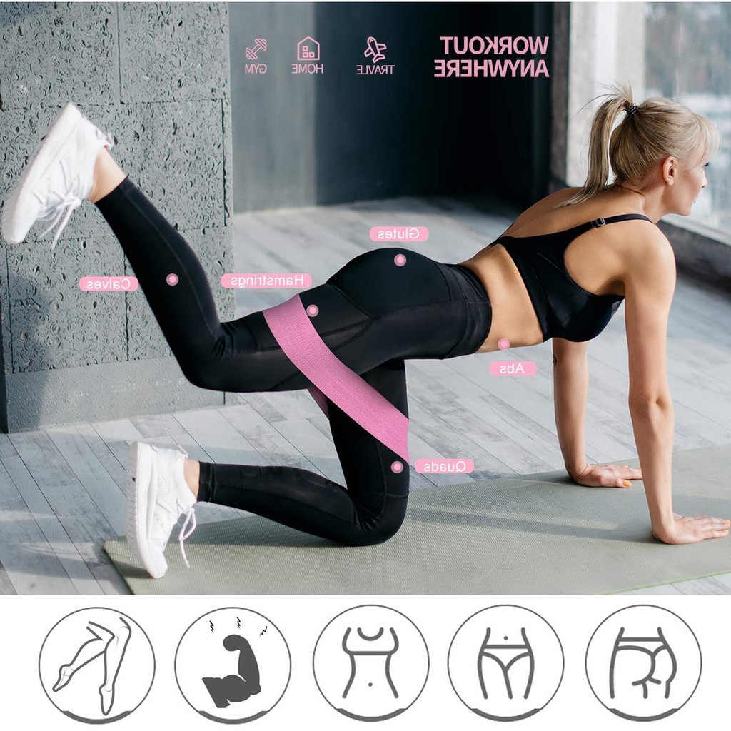Resistance Band Gym-Fitness Yoga Pilates / Hip Band / Hip Resistance Band / Resistance Band Murah /Quick Hip Band Booty
